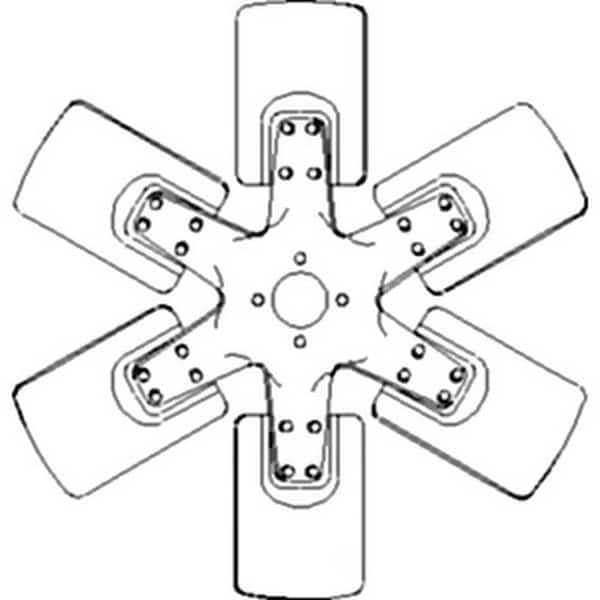 New 6 Blade Fan Fits Massey Ferguson 1085 285 1.625" Pilot Hole